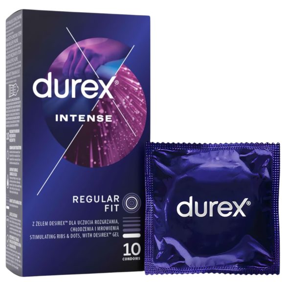 Durex Intense - Ribbet og Prikket Kondom (10 stk)