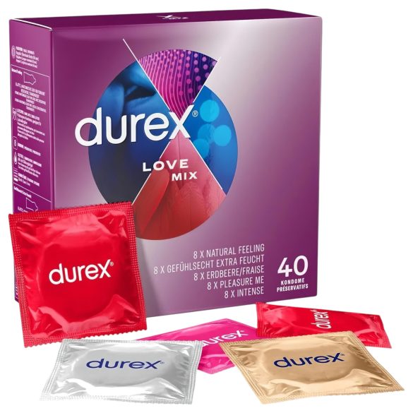 Durex Love Mix - Kondompakke (40 stk)