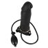 You2Toys - Oppblåsbar Strap-On - hul silikon dildo (svart)