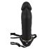 You2Toys - Oppblåsbar Strap-On - hul silikon dildo (svart)