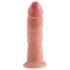 King Cock 9 - naturtro dildo med sugekopp (23 cm)