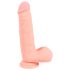 Medical rett silikondildo (20cm) - naturlig