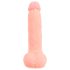 Medical rett silikondildo (20cm) - naturlig