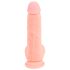 Medical rett silikondildo (20cm) - naturlig