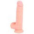 Medical rett silikondildo (20cm) - naturlig