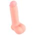 Medical rett silikondildo (20cm) - naturlig