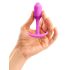 b-vibe Snug Plug 1 - anal plugg med vekt (55g) - rosa