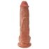 King Cock 10" kuldildó (25 cm) - brun