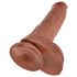 King Cock 10" kuldildó (25 cm) - brun