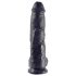 King Cock 25 cm dildo med baller - svart