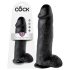 King Cock 12 stor dildo (30 cm) - svart