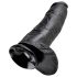 King Cock 12 stor dildo (30 cm) - svart