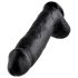 King Cock 12 stor dildo (30 cm) - svart