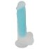 You2Toys Glow in the Dark - sugekopp, lysende dildo (blå)