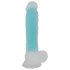 You2Toys Glow in the Dark - sugekopp, lysende dildo (blå)