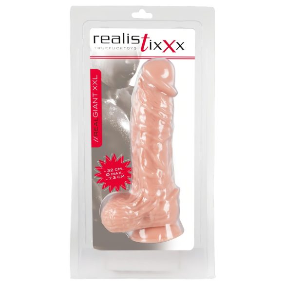 Realistixxx XXL: Livaktig dildo (32cm) – Naturlig farge