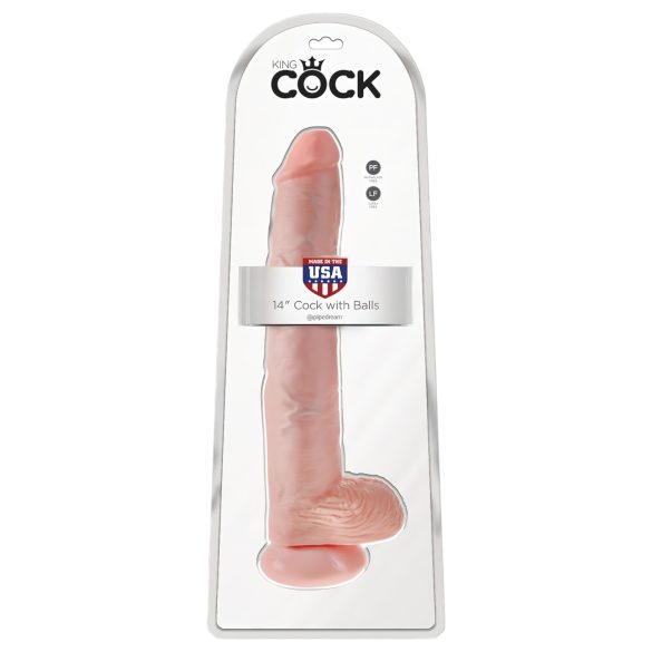 King Cock 14 realistisk dildo (35cm) - naturtro