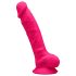 Silexd 7 - fleksibel dildo m/sugefot, 17,5cm (rosa)