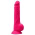 Silexd 9,5 - fleksibel, sugekoppdildo med testikler - 24cm (rosa)