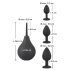 Black Velvet - 4-delt analplug-sett - svart