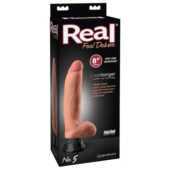 Real Feel Deluxe Nr.5 - ekte, livaktig vibrator (natur)