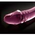 Icicles No. 57 - Dobbelt glassdildo med penisform (rosa)