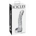 Icicles No. 61 - Håndlaget glassdildo med testikler