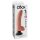 King Cock 9 - fleksibel dildo med sugekopp (26cm) - naturfarget