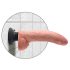 King Cock 9 - fleksibel dildo med sugekopp (26cm) - naturfarget