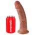 King Cock 9 - realistisk dildo med sugefot (23cm) - mørk natur