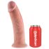 King Cock 10 - stor sugekopp dildo (25 cm) - naturfarge