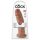 King Cock 10 - stort sugekoppdildo (25cm) - mørk natur