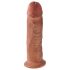 King Cock 10 - stort sugekoppdildo (25cm) - mørk natur