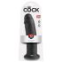 King Cock 10 - stor sugefotdildo (25cm) - svart