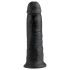 King Cock 10 - stor sugefotdildo (25cm) - svart