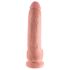 King Cock 9 - stor dildo med sugekopp (23 cm) - natur