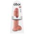 King Cock 11 - sugekopp dildo med testikler (28cm) - naturlig