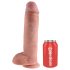 King Cock 11 - sugekopp dildo med testikler (28cm) - naturlig