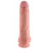 King Cock 11 - sugekopp dildo med testikler (28cm) - naturlig