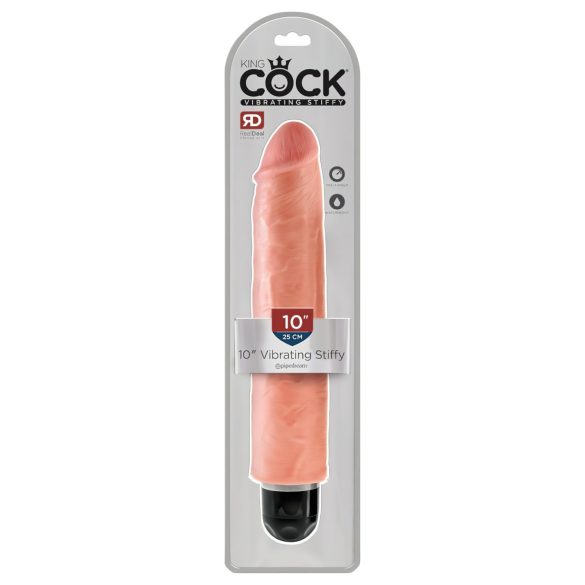 King Cock 10 - naturtro vanntett vibrator (25 cm)