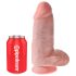 King Cock 9 Chubby - med sugekopp, testfarget dildo (23cm)