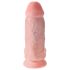 King Cock 9 Chubby - med sugekopp, testfarget dildo (23cm)