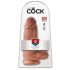 King Cock 9 Chubby - sugekoppdildo (23 cm) - mørk hudtone