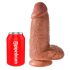 King Cock 9 Chubby - sugekoppdildo (23 cm) - mørk hudtone