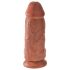 King Cock 9 Chubby - sugekoppdildo (23 cm) - mørk hudtone