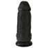 King Cock 9 - kraftig dildo med sugefot (23 cm) svart