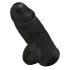 King Cock 9 - kraftig dildo med sugefot (23 cm) svart