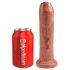 King Cock 7 - Naturtro dildo (18 cm) - mørk naturlig