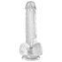 King Cock Clear 6 - sugende base, liten dildo (15 cm)