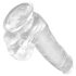 King Cock Clear 6 - sugende base, liten dildo (15 cm)